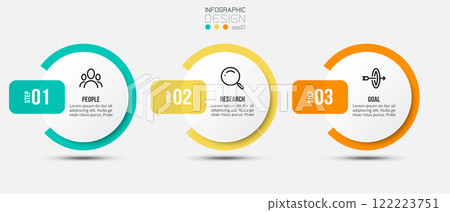 Timeline chart business infographic template. 122223751