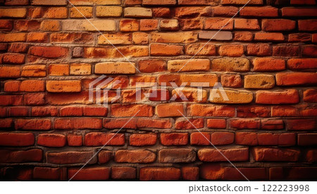 AI Image: Brick block exterior wall 122223998