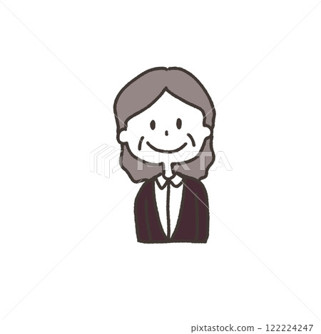 一個簡單的老年婦女的插圖 122224247