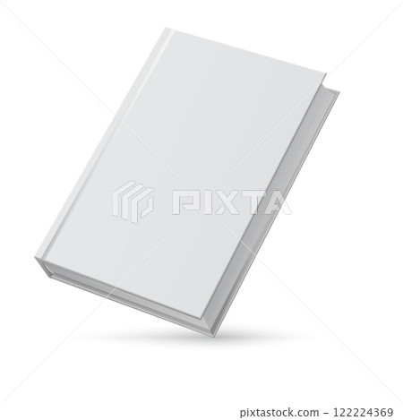 Blank Hardcover Book Mockup with White Cover for Design Vector 122224369
