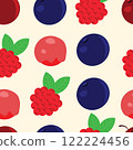 berries of blueberry seamless pattern 122224456