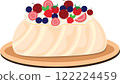 sweet cake with berries 122224459