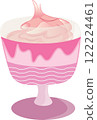 a pink cupcake in a glass 122224461