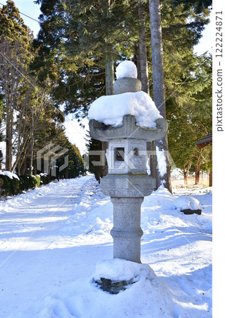拍攝北海道八雲町八雲神社境內的冬季風景 122224871