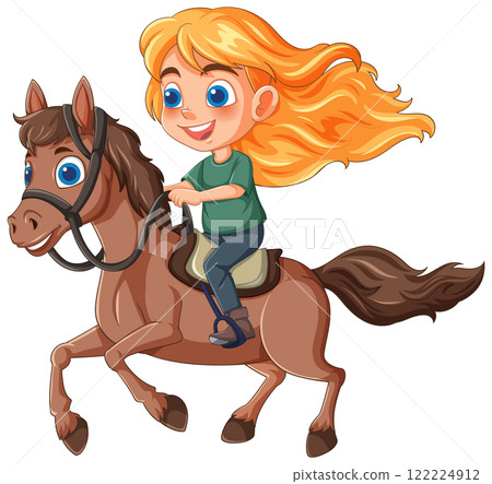 Joyful Ride on a Brown Horse Joyful Ride on a Brown Horse 122224912