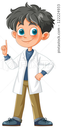 Curious Young Scientist Illustration Curious Young Scientist Illustration 122224933