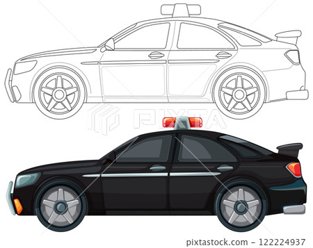 Police Car Vector Illustration Police Car Vector Illustration 122224937