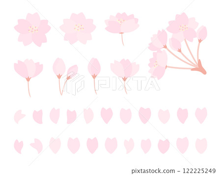 可愛的櫻花插畫素材集01 122225249