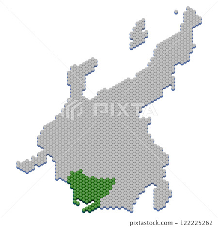 Honeycomb structure of Aichi prefecture map 122225262