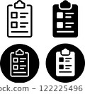 Binder and questionnaire icon set 122225496