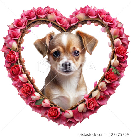 Dog in the world Rose Bow Clipart Watercolor Dog in the world Rose Bow Clipart Watercolor 122225709