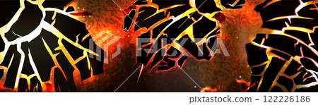 Lava filled geological cracks Lava filled geological cracks 122226186