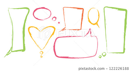 Crayon style speech bubble collection Crayon style speech bubble collection 122226188