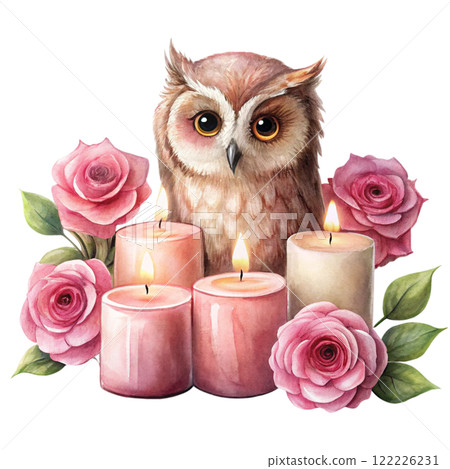 Owls Valentine's Day Clipart Watercolor Owls Valentine's Day Clipart Watercolor 122226231