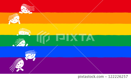 Smiling Rainbow Flag 122226257