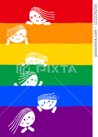 微笑彩虹旗明信片 122226258