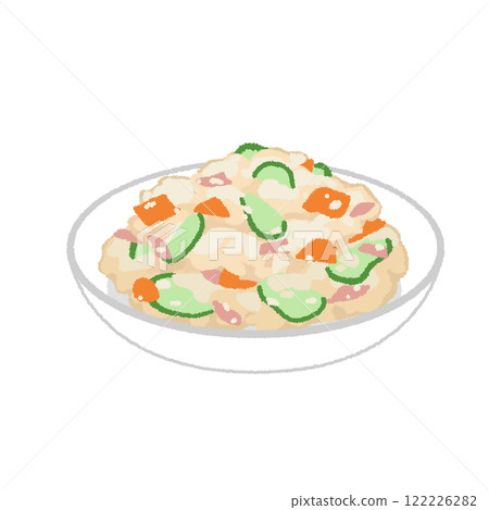Illustration of potato salad Illustration of potato salad 122226282