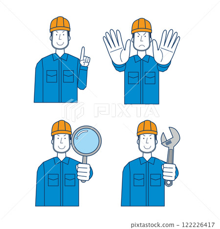Male worker illustration set 122226417