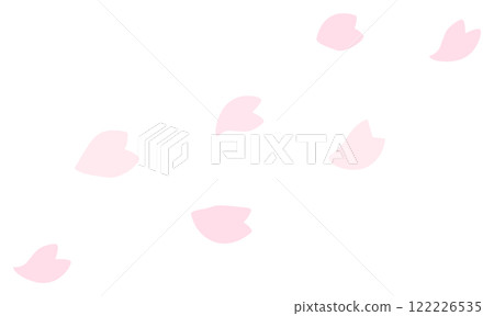 櫻花花瓣暴風雪插畫素材04 122226535