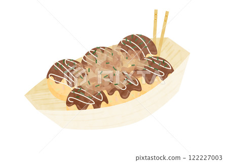Vector illustration of delicious takoyaki Vector illustration of delicious takoyaki 122227003