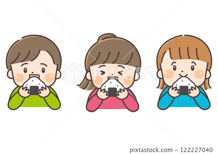 三個孩子吃湯圓 122227040