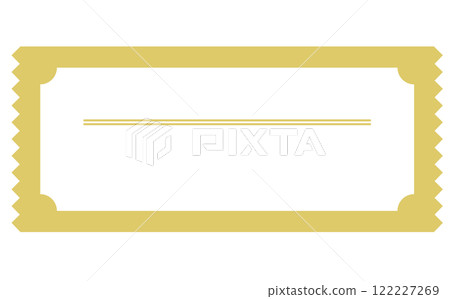 Ticket-shaped frame background vector illustration material 122227269