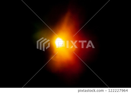 Sun flare on the black background Sun flare on the black background 122227964