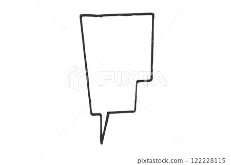 Simple hand-drawn square speech bubble vertical Simple hand-drawn square speech bubble vertical 122228115