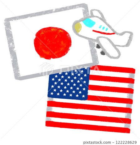 Japan and the United States Crayon Touch Japan and the United States Crayon Touch 122228629