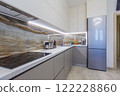 Modern renovated kitchen with flat design 122228860