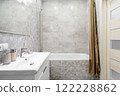 Luxury bathroom interior design and ceramic tile wall 122228862