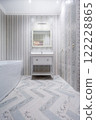 Luxury bathroom interior design and ceramic tile wall 122228865