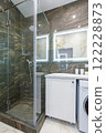 Luxury bathroom interior design and ceramic tile wall 122228873
