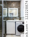 Luxury bathroom interior design and ceramic tile wall 122228874