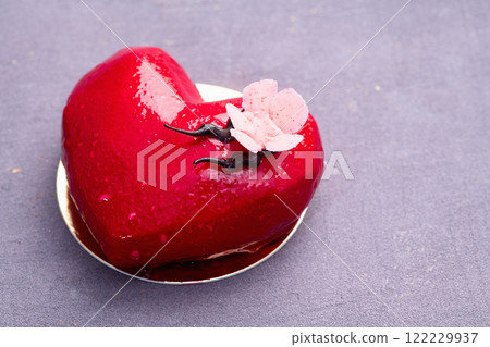 Valentine day and wedding sweet dessert . Two heart love cake Valentine day and wedding sweet dessert . Two heart love cake 122229937