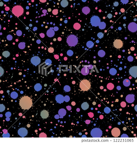 Seamless illustration of drops on a black background Seamless illustration of drops on a black background 122231065