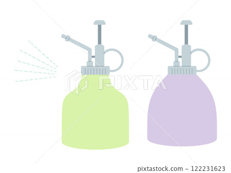 Pastel colored spray bottle and mist parts, set of 2 types (no main line/green and purple) 122231623