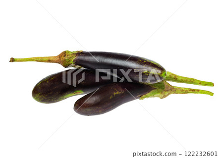 Closeup image of purple small thailand egglants group isolated at white background. Healthy vegan vegetable diet concept. Closeup image of purple small thailand egglants group isolated at white background. Healthy vegan vegetable diet concept. 122232601