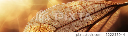 Translucent Leaf Veins Against Soft Light Translucent Leaf Veins Against Soft Light 122233044