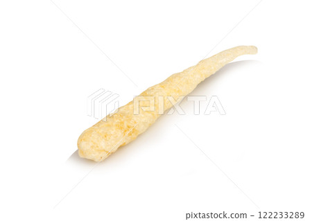 Dried fish maw pile isolated on white background Dried fish maw pile isolated on white background 122233289