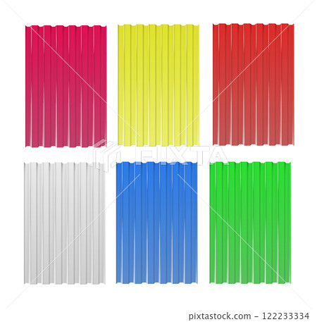 Galvanized iron for fences, walls, roofs. House remodel corrugated metal roof siding, profiled sheeting. Vector Galvanized iron for fences, walls, roofs. House remodel corrugated metal roof siding, profiled sheeting. Vector 122233334