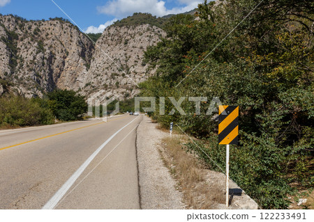 Scenic road through Golestan National Park near Gorgan Bojnord in Iran 122233491