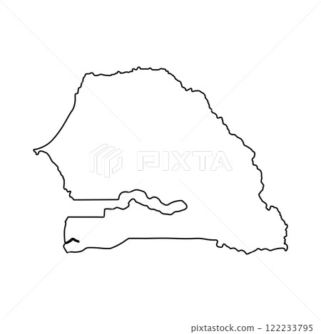 Senegal Map Icon 122233795