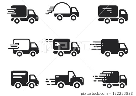 delivery truck. shipping icon. logistics vector. cargo truck 122233888