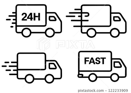 delivery truck. shipping icon. logistics vector. cargo truck 122233909