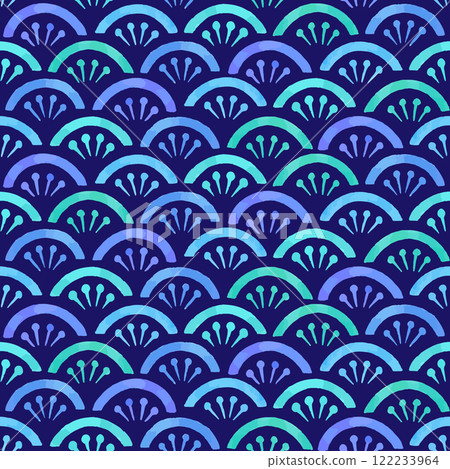 日式現代無縫圖案背景圖（向量） 122233964