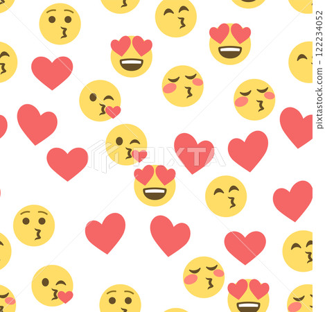 Seamless pattern of emoticons and emoji, emoji vector illustration, emoji background for social network Seamless pattern of emoticons and emoji, emoji vector illustration, emoji background for social network 122234052