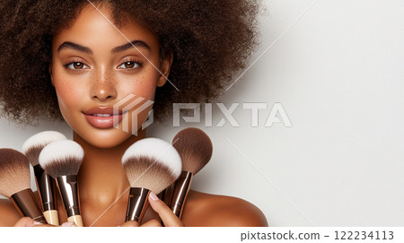 Beauty Portrait with Brushes 122234113