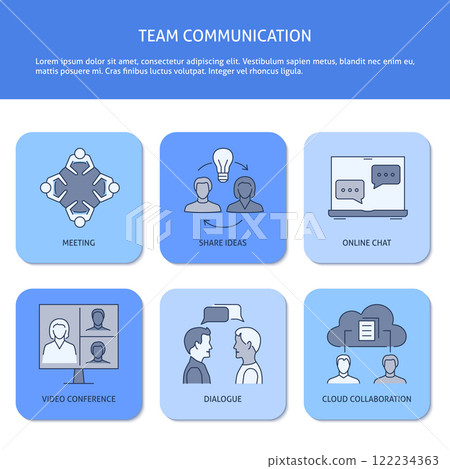 Team communication banner with place for text Team communication banner with place for text 122234363