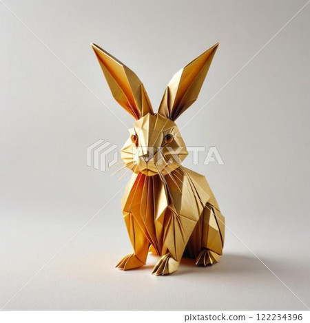 This is a golden rabbit. It uses AI-generated images. 122234396